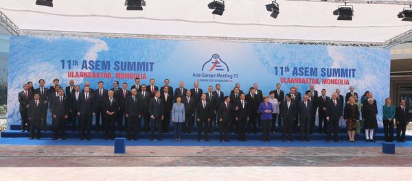Prime Minister Dmitry Medvedev at the ASEM Summit in Mongolia - Sputnik International