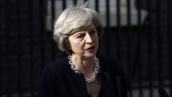 Britain's Prime Minister, Theresa May, speaks outside number 10 Downing Street, in central London - Sputnik International