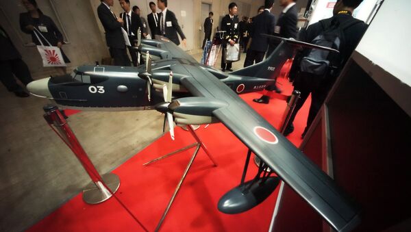 A scale model of US-2, Japan-made search-and-rescue amphibian plane. - Sputnik International