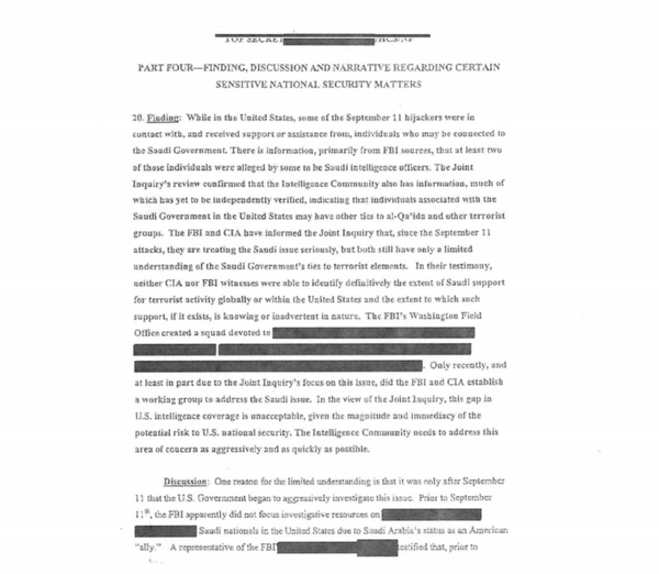 The first of the 28 pages. The first of the 28 pages. - Sputnik International