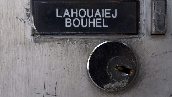 The name Mohamed Lahoualej Bouhlel is seen on a plate outside the building where he lived in Nice, France, July 17, 2016. Tunisian Mohamed Lahouaiej Bouhlel, aged 31, was the driver of the heavy truck that ran into a crowd in an attack along the Promenade des Anglais on Bastille Day killing scores and injuring as many. - Sputnik International