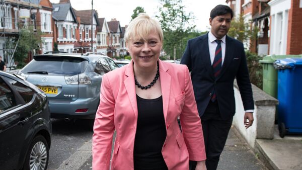 British Opposition Labour Party MP Angela Eagle is pictured as she leaves her home in London on July 11, 2016 - Sputnik International