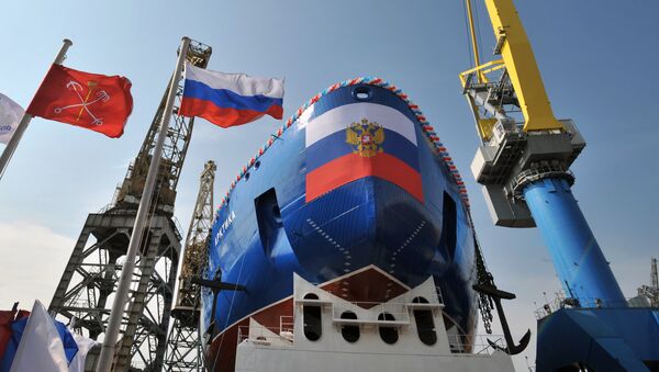 The launching ceremony for the Lead Project Arktika nuclear icebreaker at Baltiysky Zavod Shipyard in St. Petersburg - Sputnik International