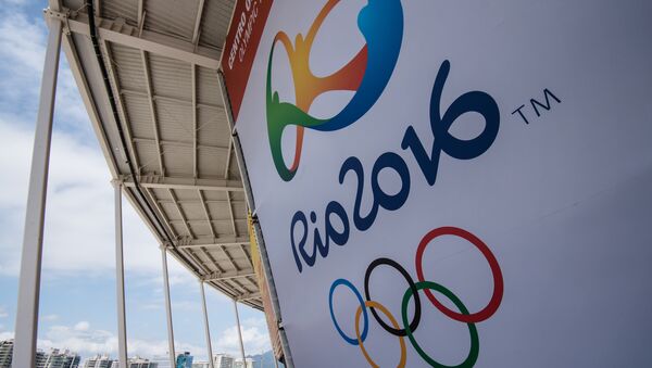 A banner with the Olympic logo for the Rio 2016 Olympic Games seen at the Olympic Tennis Centre of the Olympic Park in Rio de Janeiro, Brazil, on December 11, 2016 - Sputnik International