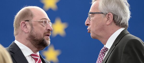 EU Commission Chief Jean-Claude Juncker and European Parliament President Martin Schulz EU Commission Chief Jean-Claude Juncker and European Parliament President Martin Schulz - Sputnik International