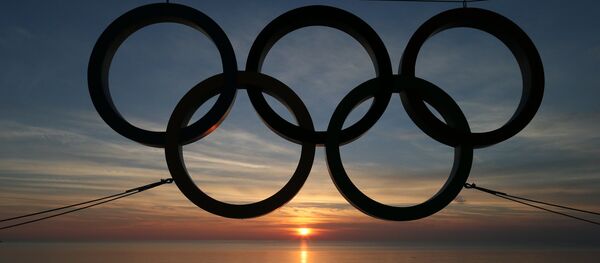 Olympic rings on the waterfront in the Adler district of Sochi. (File) - Sputnik International