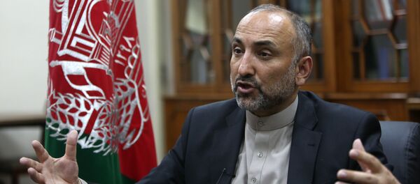 Afghan National Security Adviser Mohammad Hanif Atmar speaks during an interview with The Associated Press, in Kabul, Afghanistan. (File) - Sputnik International