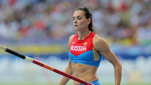 Two-time Olympic pole vault champion, Russia’s Yelena Isinbaeva - Sputnik International