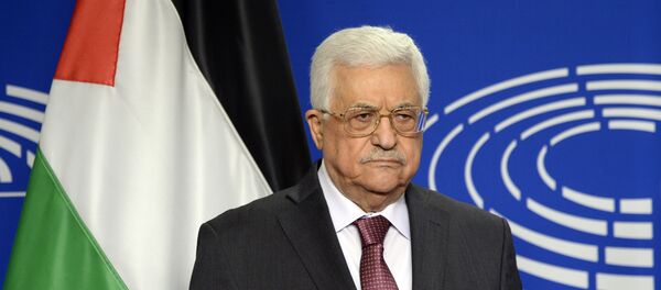 President of the Palestinian National Authority Mahmud Abbas poses for photographs at the European Parliament in Brussels on June 23, 2016. - Sputnik International