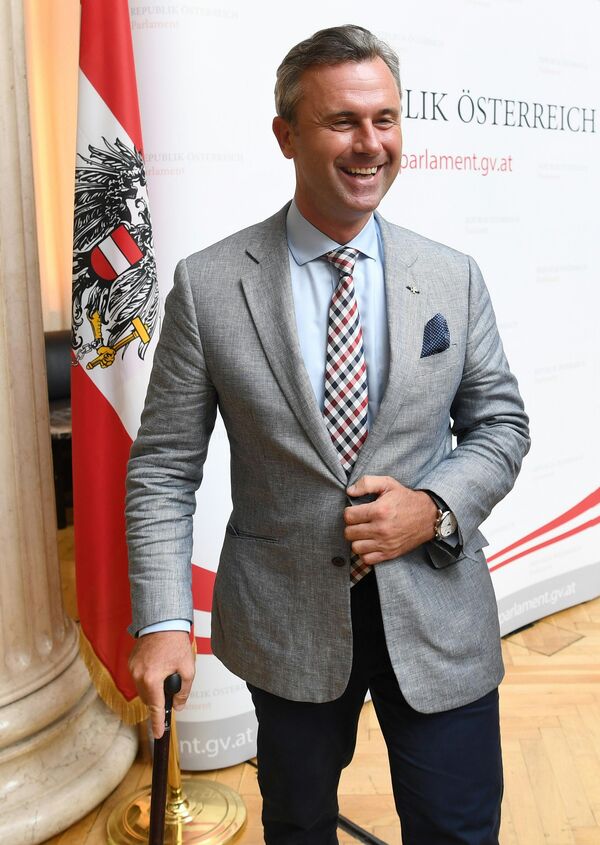 The third President of the National Council and far-right FPOe presidential candidate Norbert Hofer attends a press conference on the annulation of the last presidential election on July 1, 2016, in Vienna - Sputnik International