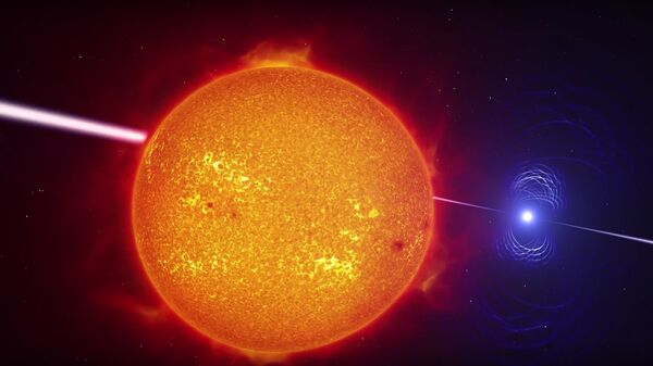 Artist’s impression video of the exotic binary star system AR Scorpii - Sputnik International
