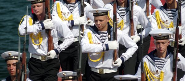 The Black Sea Fleet servicemen during the final rehearsal of the naval parade to mark Russian Navy Day in Sevastopol The Black Sea Fleet servicemen during the final rehearsal of the naval parade to mark Russian Navy Day in Sevastopol - Sputnik International