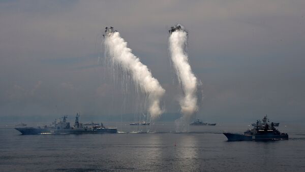 Pacific Fleet ships during the Navy Day celebration - Sputnik International