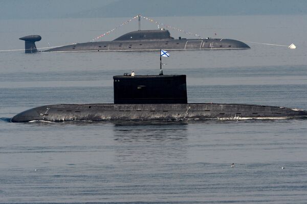 Russian Pacific Fleet submarines during Navy Day celebrations in Vladivostok Russian Pacific Fleet submarines during Navy Day celebrations in Vladivostok - Sputnik International
