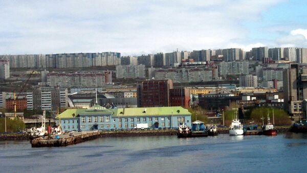 A panorama of the Murmansk sea terminus from the Kola Gulf. Russia's extreme northwest - Sputnik International