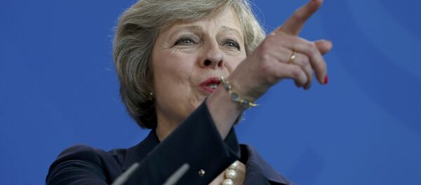 British Prime Minister Theresa May addresses a news conference following talks with German Chancellor Angela Merkel at the Chancellery in Berlin, Germany July 20, 2016. British Prime Minister Theresa May addresses a news conference following talks with German Chancellor Angela Merkel at the Chancellery in Berlin, Germany July 20, 2016. - Sputnik International