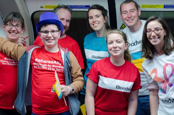 Bloodwise group accompany Ally on his trip along the tube Bloodwise group accompany Ally on his trip along the tube - Sputnik International