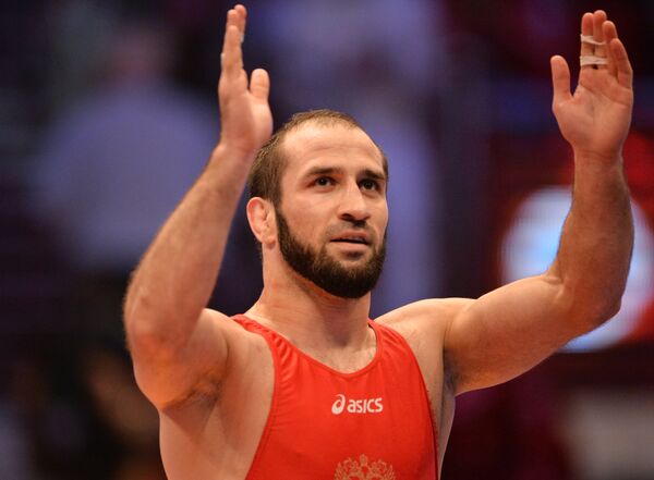 Islambek Albiyev, winner of the 66kg event final at the Greco-Roman wrestling Russian championships in Grozny Islambek Albiyev, winner of the 66kg event final at the Greco-Roman wrestling Russian championships in Grozny - Sputnik International