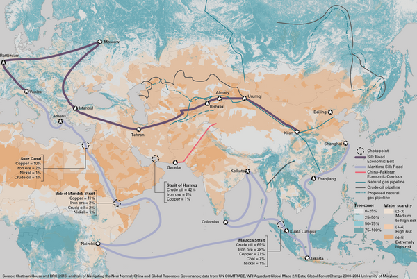 This map shows the breadth and scale of China's plans for 'new silk roads', including extensive transport and logistical links by land and sea. This map shows the breadth and scale of China's plans for 'new silk roads', including extensive transport and logistical links by land and sea. - Sputnik International