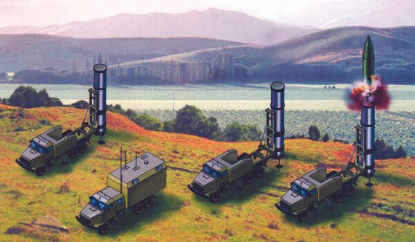 Concept art of the Grom-2 tactical short-range ballistic missile system. Concept art of the Grom-2 tactical short-range ballistic missile system. - Sputnik International