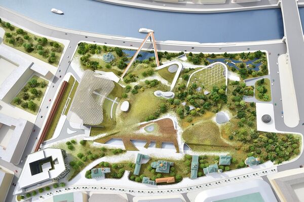 Construction of Zaryadye Theme Park in Moscow - Sputnik International