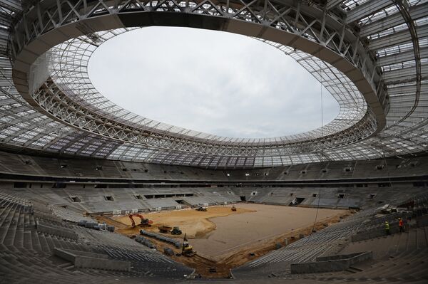Reconstruction of the Luzhniki grand sports arena in Moscow - Sputnik International