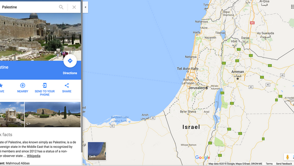 #BoycottGoogle: Backlash After Palestine Wiped From the Map - Sputnik International
