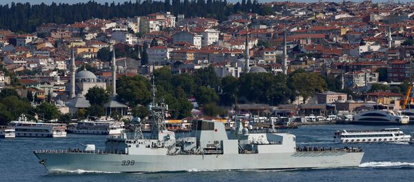 Royal Canadian Navy's Halifax-class frigate HMCS Charlottetown sets sail in the Bosphorus, on its way to the Black Sea in Istanbul, Turkey. Royal Canadian Navy's Halifax-class frigate HMCS Charlottetown sets sail in the Bosphorus, on its way to the Black Sea in Istanbul, Turkey. - Sputnik International