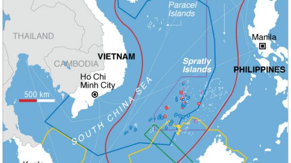 Map showing countries' claims in the South China Sea. - Sputnik International