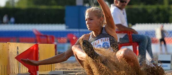 Darya Klishina competes in the long jump event at the Russian Track and Field Athletics Championship in Cheboksary. Darya Klishina competes in the long jump event at the Russian Track and Field Athletics Championship in Cheboksary. - Sputnik International