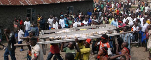 A burial procession for one of the victims of an attack by suspected Ugandan Islamist rebels from the Allied Democratic Forces (ADF) near Beni (File) - Sputnik International