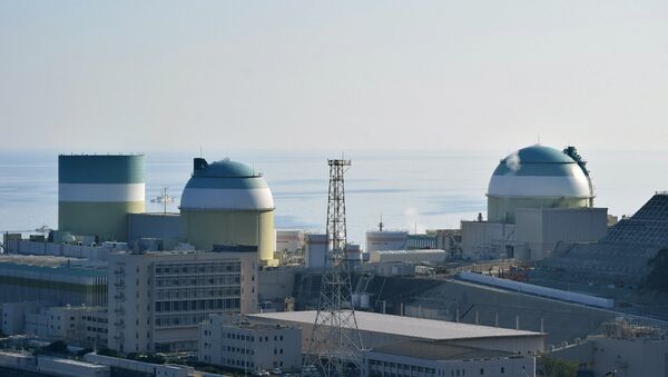 This picture shows the No. 3 reactor (R) at its Ikata nuclear power plant of Shikoku Electric Power in Ehime prefecture, about 700 kilometres (430 miles) southwest of Tokyo on August 12, 2016 - Sputnik International