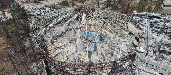 A destroyed building in the Bani Zeid district in north Aleppo - Sputnik International