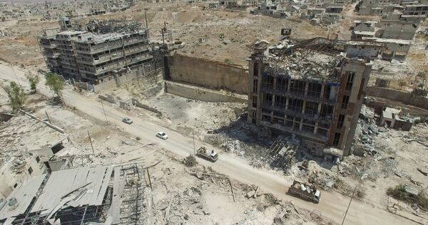 Supply road in north Aleppo. Bani Zeid district Supply road in north Aleppo. Bani Zeid district - Sputnik International