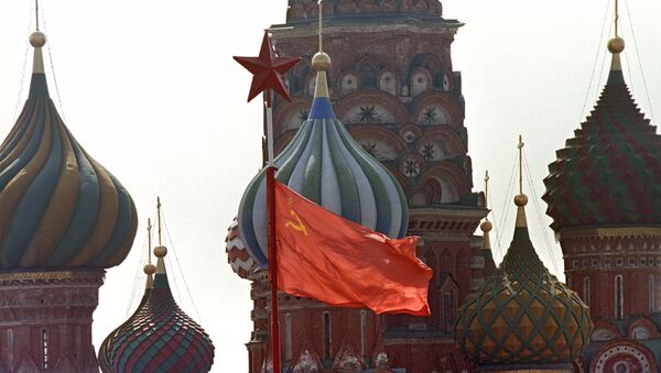 The USSR flag at the Red Square on the May Day (file) - Sputnik International