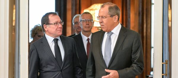 Russian Foreign Minister Sergei Lavrov, right, and Foreign Minister of New Zealand Murray McCully meet for talks in Moscow Russian Foreign Minister Sergei Lavrov, right, and Foreign Minister of New Zealand Murray McCully meet for talks in Moscow - Sputnik International