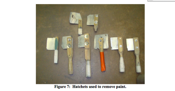   Hatchets used by prisoners to remove paint - Sputnik International