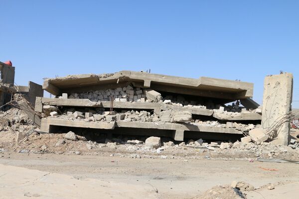 Collapsed building in the city of Ramadi. - Sputnik International