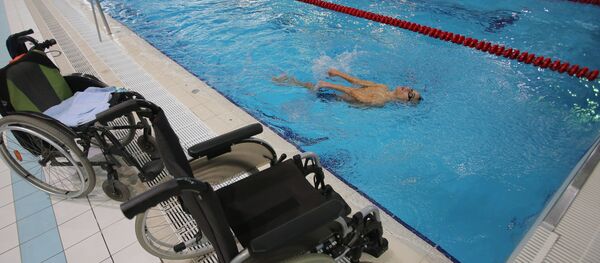 Russian Paralympic swimming team during training session Russian Paralympic swimming team during training session - Sputnik International