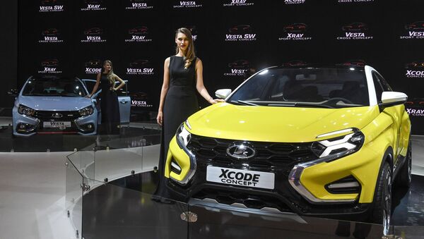 A Lada XCode at the 2016 Moscow International Automobile Salon at Crocus Expo in Moscow - Sputnik International