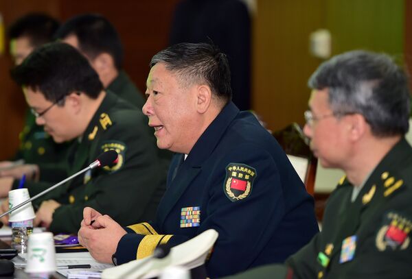 Rear Admiral Guan Youfei (C), director of the newly created Foreign Affairs Office of China's National Defence Ministry, speaks during annual working-level talks with South Korea at the Defence Ministry in Seoul on January 15, 2016. The official visited Syria in mid-August, to the chagrin of Western political analysts. Rear Admiral Guan Youfei (C), director of the newly created Foreign Affairs Office of China's National Defence Ministry, speaks during annual working-level talks with South Korea at the Defence Ministry in Seoul on January 15, 2016. The official visited Syria in mid-August, to the chagrin of Western political analysts. - Sputnik International