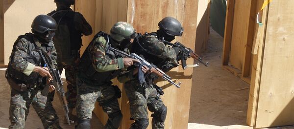 Soldiers from the anti-terrorism force of the Yemeni Defense Ministry take part in an exercise in a training camp (File) - Sputnik International