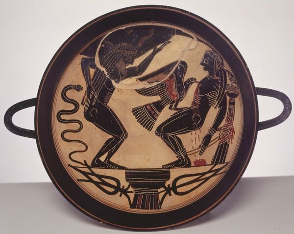 A dish from the sixth century BC depicting Prometheus and his brother Atlas A dish from the sixth century BC depicting Prometheus and his brother Atlas - Sputnik International