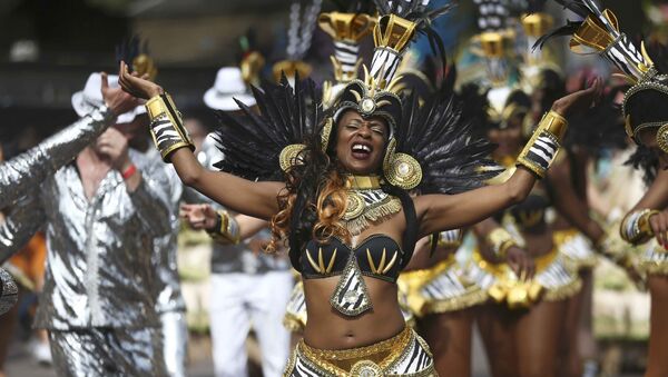 Performers participate in the parade at the Notting Hill Carnival in London, Britain August 29, 2016 - Sputnik International
