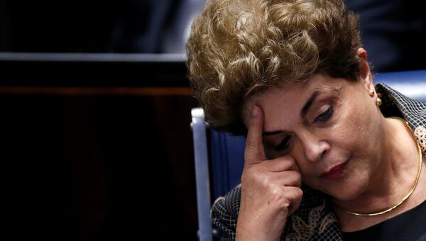 Brazil's suspended President Dilma Rousseff attends the final session of debate and voting on Rousseff's impeachment trial in Brasilia, Brazil, August 29, 2016 - Sputnik International