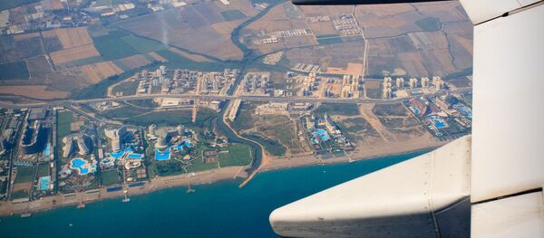 Part of the resort area to the east of Antalya just after take off from Antalya Airport - Sputnik International