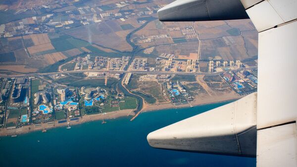 Part of the resort area to the east of Antalya just after take off from Antalya Airport - Sputnik International