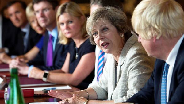 Theresa May holds a cabinet meeting at the Prime Minister's country retreat Chequers in Buckinghamshire to discuss department-by-department Brexit action plans, Britain August 31, 2016. - Sputnik International