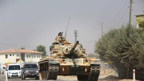 Turkish tanks and armored vehicles in Jarabulus - Sputnik International