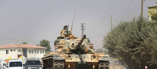 Turkish tanks and armored vehicles in Jarabulus - Sputnik International